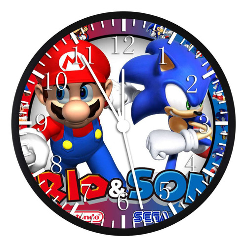 Reloj De Pared Super Mario Super Sonic De 12 Pulgadas Que No