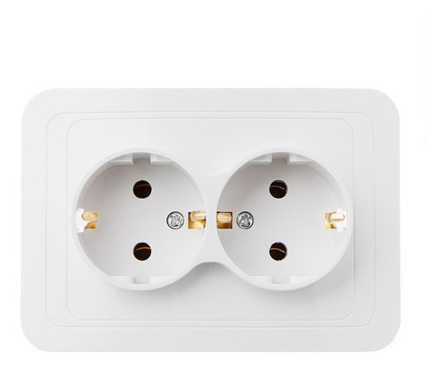 Imagen 2 de 10 de 220v/16a 118x80mm Eu Doble Toma De Tierra Hogar Industria