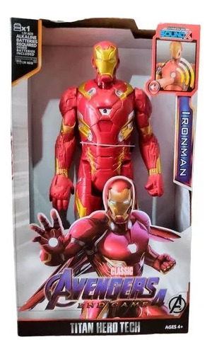 Muñeco Ironman Avengers Vengadores C/luz Y Sonido 30cm