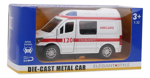 Hhh 1:32 Mini Estimulación Aleación Ambulancia Coche Sonido