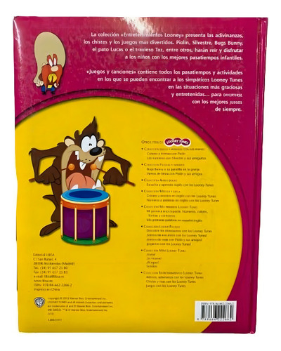 Juegos Con Los Looney Tunes, De Looney Tunes. Editorial Libsa, Tapa Dura En Español, 2012