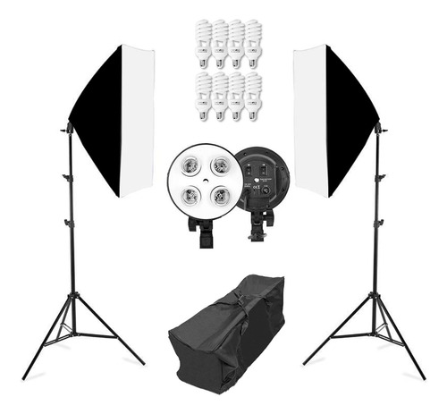 Kit De Iluminación Softbox Slh-3 30w Profesional Weifeng