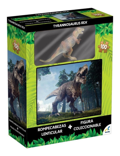 Rompecabezas Lenticular 3d 100 Piezas Con Figura De T - Rex