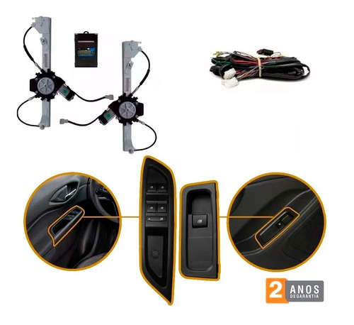 Vidro Eletrico Traseiro Onix Lt Prisma Lt 2019 Led Branco