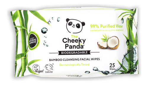 The Cheeky Panda - Toallitas Faciales, Perfumadas De Coco, P