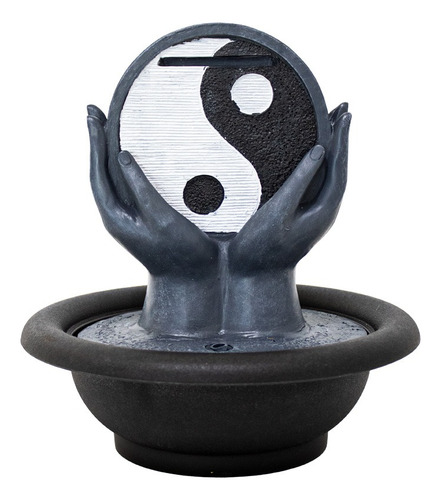 Fuente De Poliresina Dis. Manos De Yin Y Yang De 25x25x27cm