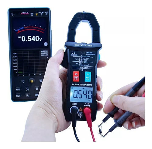 Pinza Voltiamperimetrica Zt5bq  Bluetooth App  600a Ac/dc