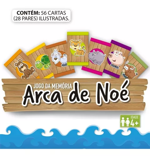 Jogo Da Memoria Bichinhos Fofinhos Da Arca De Noe - R$ 17,9