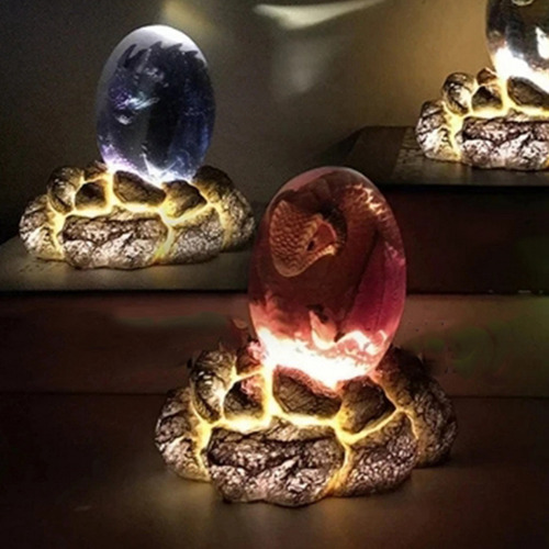 Estatua De Resina Con Forma De Huevo De Dragón De Lava, Huev
