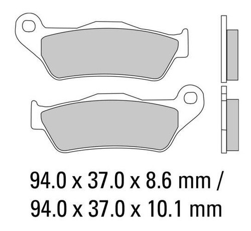 Imagem 2 de 4 de Pastilha Freio Traseiro Bmw R 1200 Gs Rt 06-20 34217660281