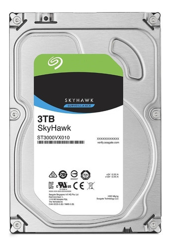 Disco Duro Para Videovigilancia Seagate Skyhawk 3.5'', 3tb