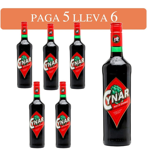 Aperitivo Cynar Paga 5 Lleva 6! Botella De Regalo!. Quirino