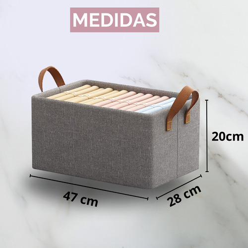 Cesto Organizador Dobravel Com Suporte Interno Multiuso