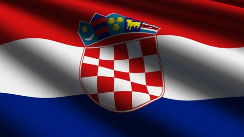 Bandeira croata medida 90cm x 60cm