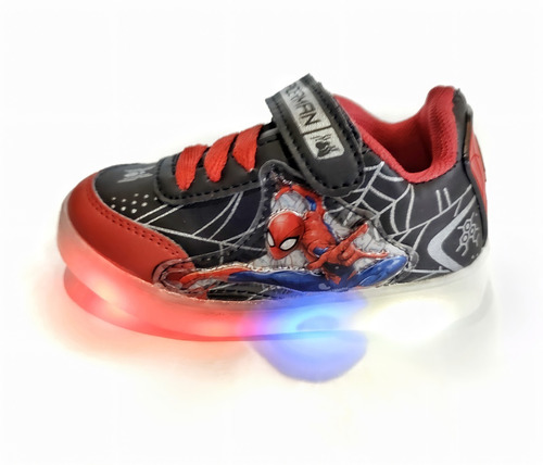 Tenis Niño Spiderman Luces Led 12 Al 21