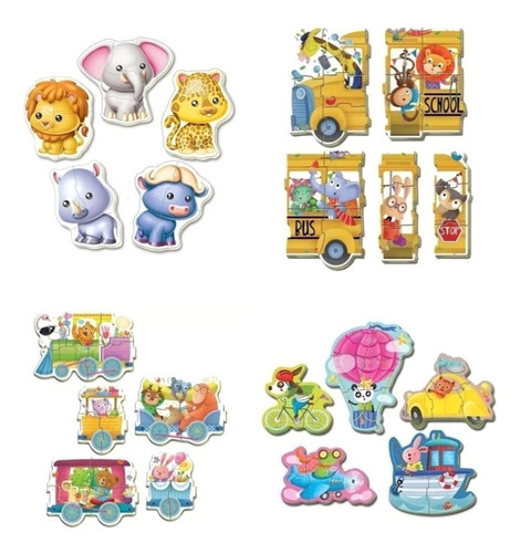 Baby Puzzles Tren De Los Animales Rompecabezas Toyco
