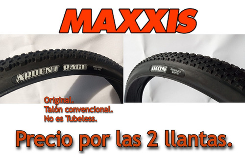Imagen 1 de 9 de 1 Llanta Maxxis Ikon 29*2.20 + 1 Maxxis Ardent Race 29*2.20