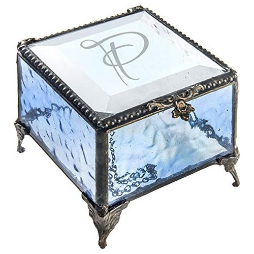 Caja De Cristal Con Monograma Decorat