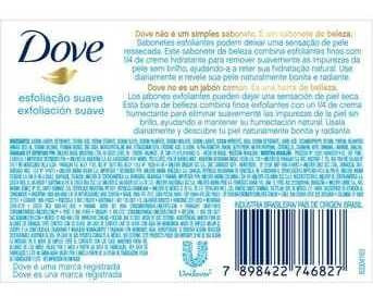 Imagen 5 de 6 de Jabon Dove Corporal Beauty Exfoliacion Suave Diaria 90gr