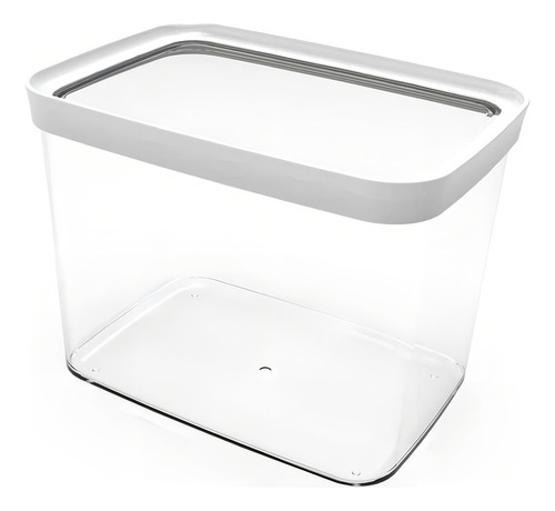 Pote Hermético 4 Litros De Arroz E Ração Cor Branco
