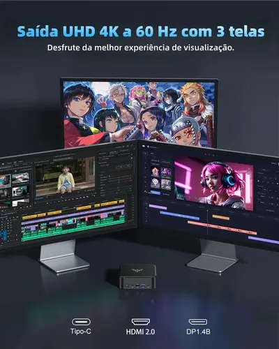 Mini PC Kamrui E3b Amd Ryzen 5 7430u 16 GB de RAM 512 GB SSD Wi-Fi