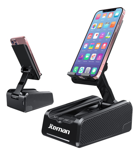 Jteman Soporte Para Teléfono Altavoz Inalámbrico Bluetooth, 