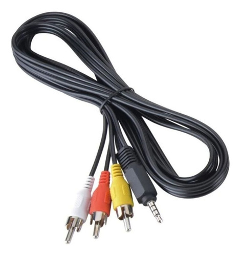 Cable Adaptador Rca Macho Por Estereo Auxiliar Macho 3x1 Av