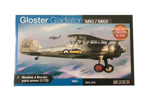 Avion Gloster Gladiator Maqueta Plastico Modelex Esc:1/72