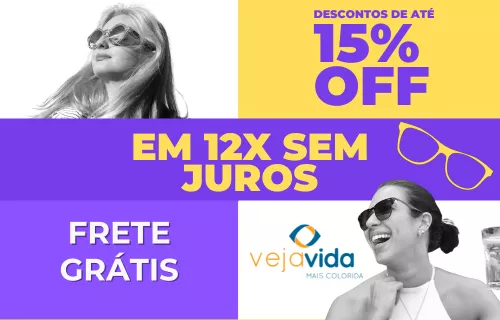 15% off + 12x sem juros + frete grátis