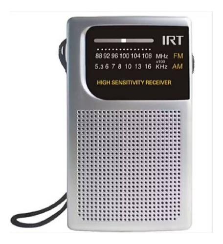 Radio A Pilas De Bolsillo Am/fm Irt Plateada Fx