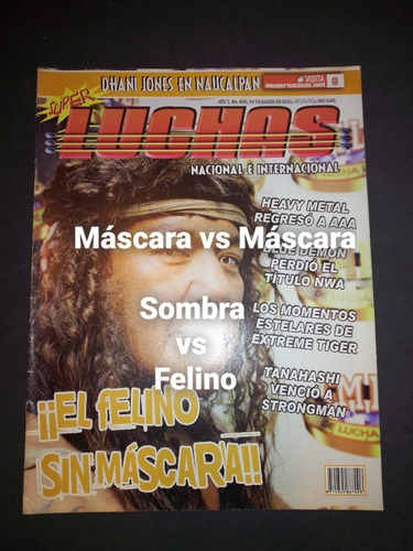 Revista De Lucha Libre Máscara Vs Máscara Sombra Vs Felino !