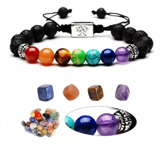 Yoga 7 Chakras Árbol De La Vida Pulsera Tratamiento De Reiki