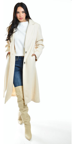 Abrigo Largo Roman Fashion /juvenil, 2055 (hueso)
