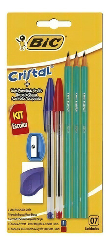 Kit escolar Bic: 3 lápices, 2 bolígrafos, 1 sacapuntas y 1 goma de borrar