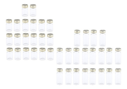 Frascos De Sellados De Vidrio 40 Piezas 5 Ml + 10 Ml