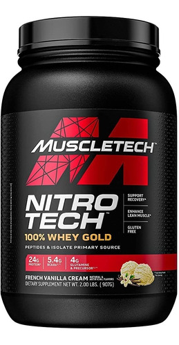Nitro Tech Whey Gold 5,5 Lb Muscletech Proteina Gluten Free