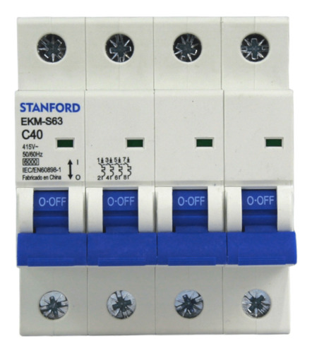 Automático Tetrapolar 4x40a Curva C 6ka Stanford Certificado