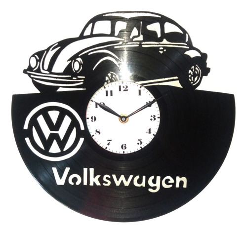 Reloj De Pared En Disco De Vinilo De Volkswagen 