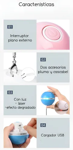 Roundi Ball Juguete Giratorio Con Láser Para Gato