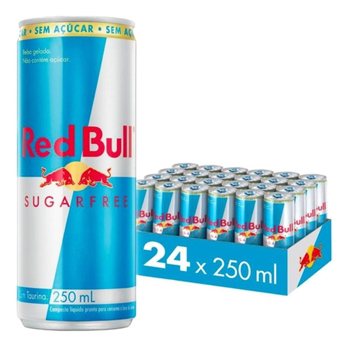 Energético Red Bull Sugar Free 250ml (24 Unidades)
