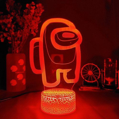 3d Luz Led Lámpara De Mesa De La Novedad 7 Cambio De Color D