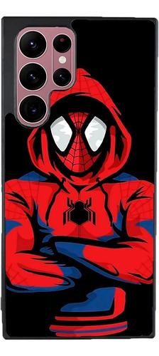 Funda Para Galaxy Spiderman Hombre Araña Fondo Negro Capucha