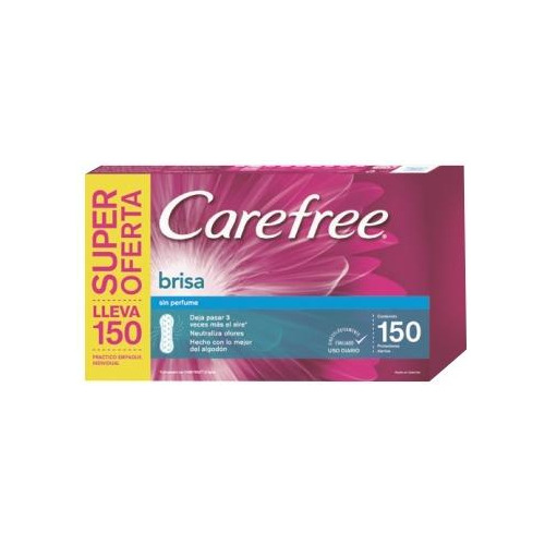 Protectores Diarios Carefree Brisa Sin Perfume X150