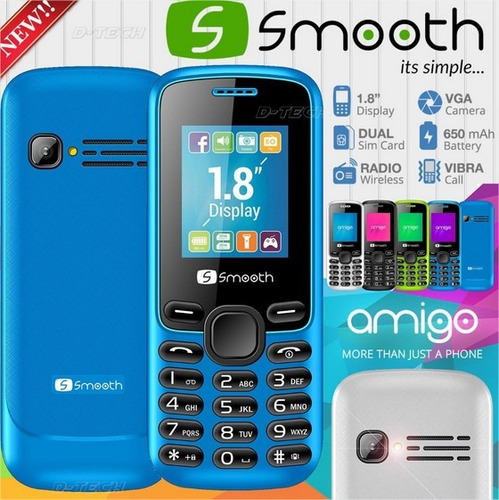 Telefono Celular Smooth Snap Amigo Doble Sim Camara Blutooth