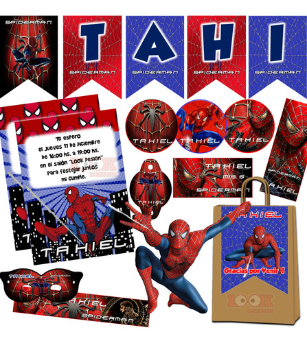 Kit Imprimible Candy Bar Spiderman H. Araña 100% Editable