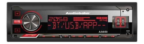 Autoestéreo para auto Audiobahn AA650 con USB, bluetooth y lector de tarjeta SD