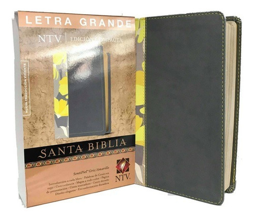 Biblia Edición Compacta Ntv Imitación Piel Gris/amarillo