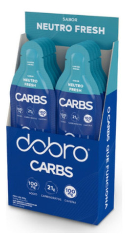 Carbs Gel Sabor Neutro Fresh C/ Cafeína 10 Und X 30g Dobro Sabor Neutro Com Cafeína