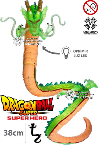 Shenlong Muñeco Juguete Goku Vegeta Dragon Ball Super C/ Luz