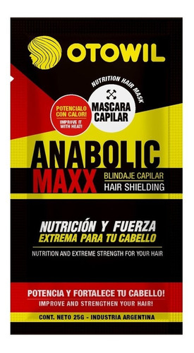 Mascara Capilar Otowil Anabolic Maxx Nutricion Caja X 24 Uni